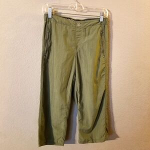 Magellan Sportswear Womens Green Cropped/Capri Pants Pull-On Lightweight Small